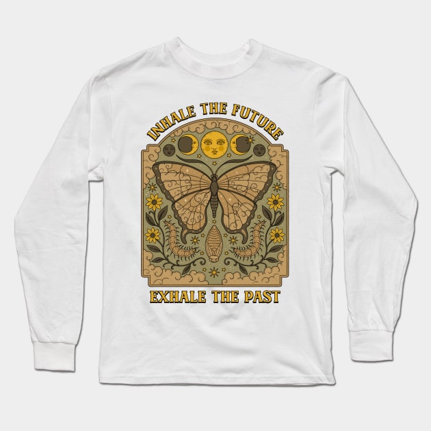 Inhale the Future, Exhale the Past Long Sleeve T-Shirt by thiagocorrea
